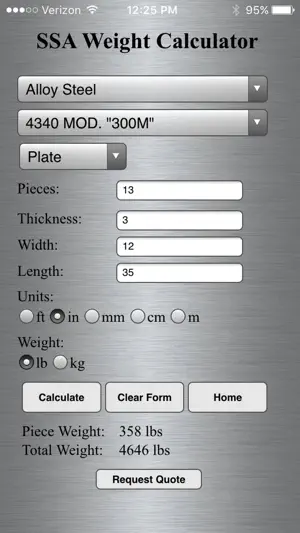 SSA Weight Calculator screenshot 2