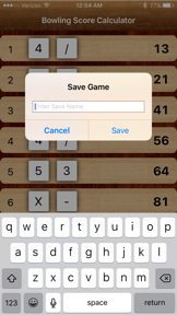 Bowling Calculator screenshot