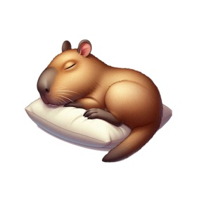 Sleeping Capybara Stickers