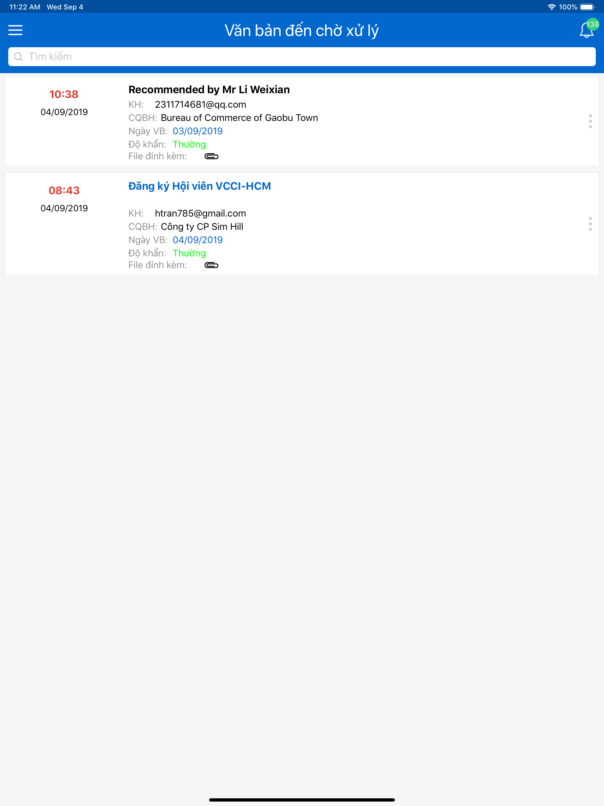 Vinacomin eOffice screenshot 7