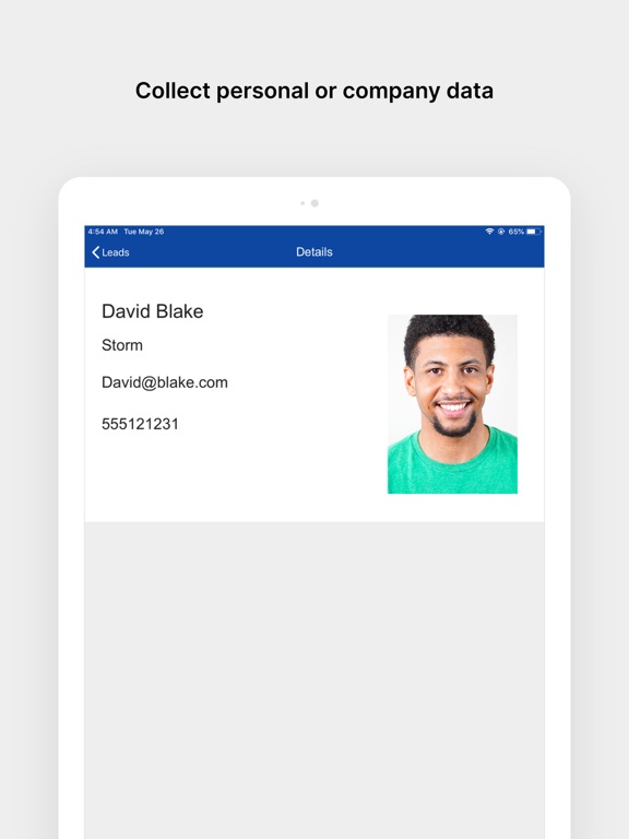 Trade Show Lead Collection App iPad screenshot