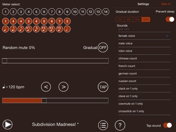 Time Guru メトロノーム iPad版 のスクリーンショット
