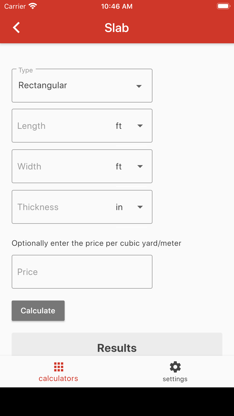 Concrete Calculator Plus screenshot 1