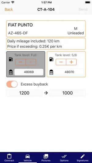 mContracts Car inspection screenshot 2