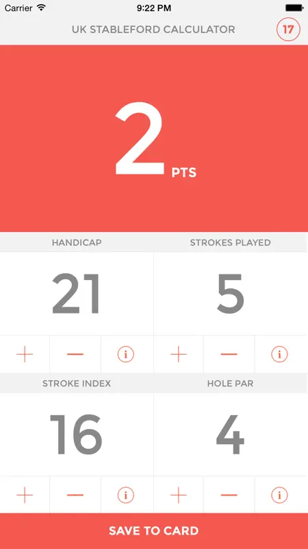 UK Stableford Calculator screenshot 1 of 4