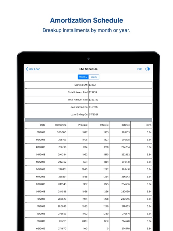 Screenshot #6 pour Loan Calculator  EMI Tracker