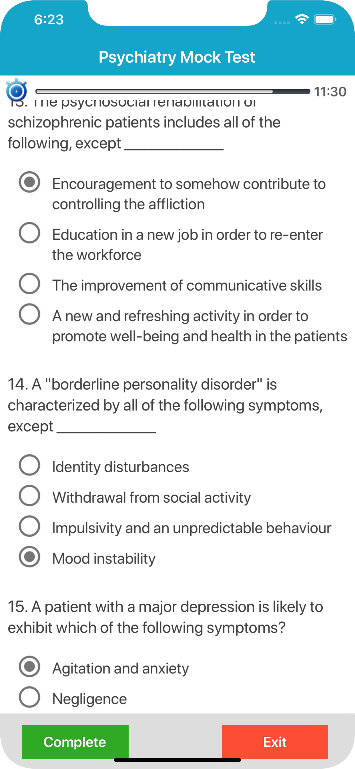 Psychiatry Exam Preparation screenshot 4