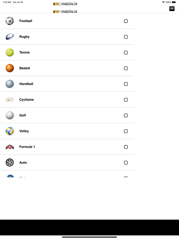 Programme TV Sport iPad screenshot 4 - Sports app