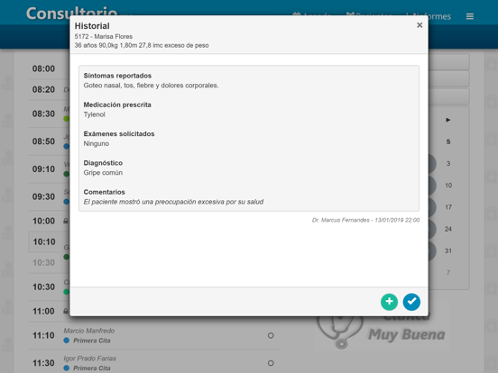 Consultorio.me iPad screenshot 3 - Medical app