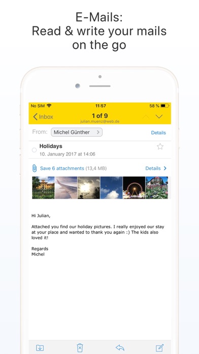 Screenshot 2 of WEB.DE - Mail, Cloud & News App