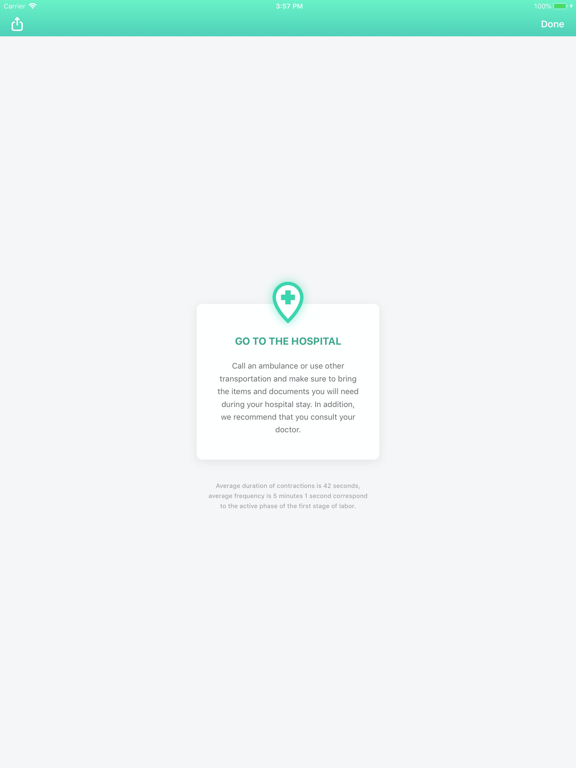 Contraction Timer & Counter 9m iPad screenshot 6 - Medical app