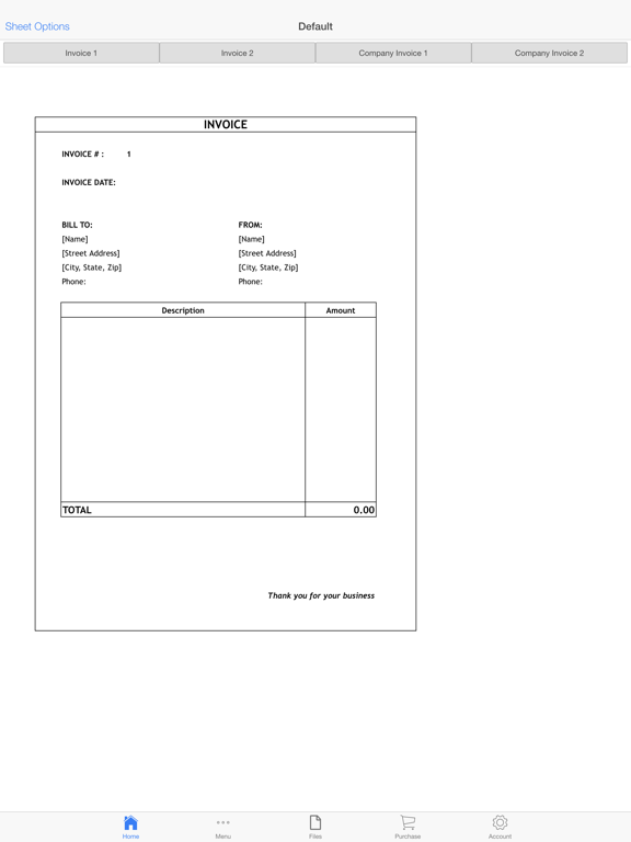 Invoice Suite iPad screenshot