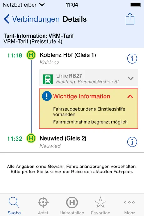 VRM Fahrplan & Tickets