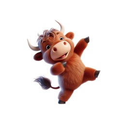 Dancing Highland Cow Stickers