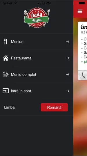 Daily Menu Guide screenshot 1