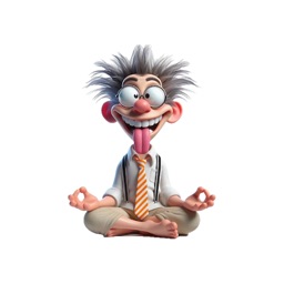 Wacky Meditating Man Stickers