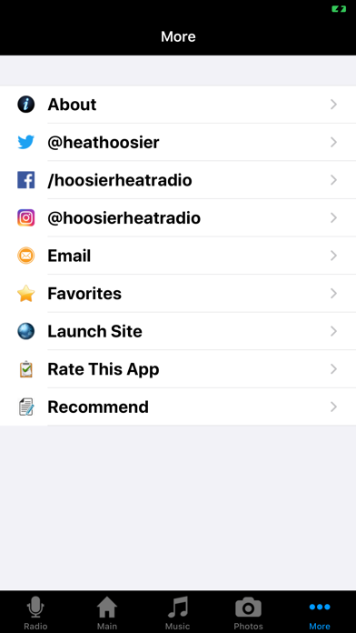 Hoosier Heat Radio Screenshot