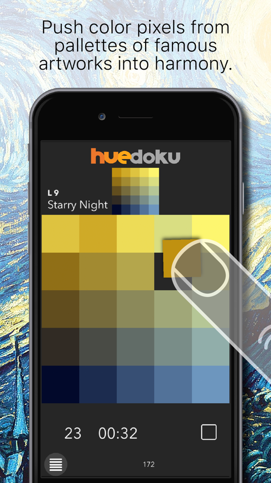 #1. huedoku: original color puzzle (iOS) Podle: Millard Mott