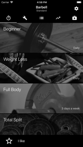 Barbell Workout at Home & Gym screenshot