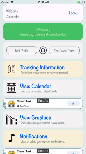 Dukan Calendar - Diet Tracker screenshot 1