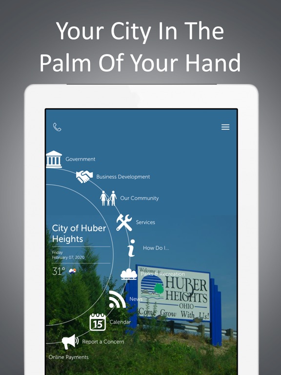 City of Huber Heights iPad screenshot 1 - Reference app