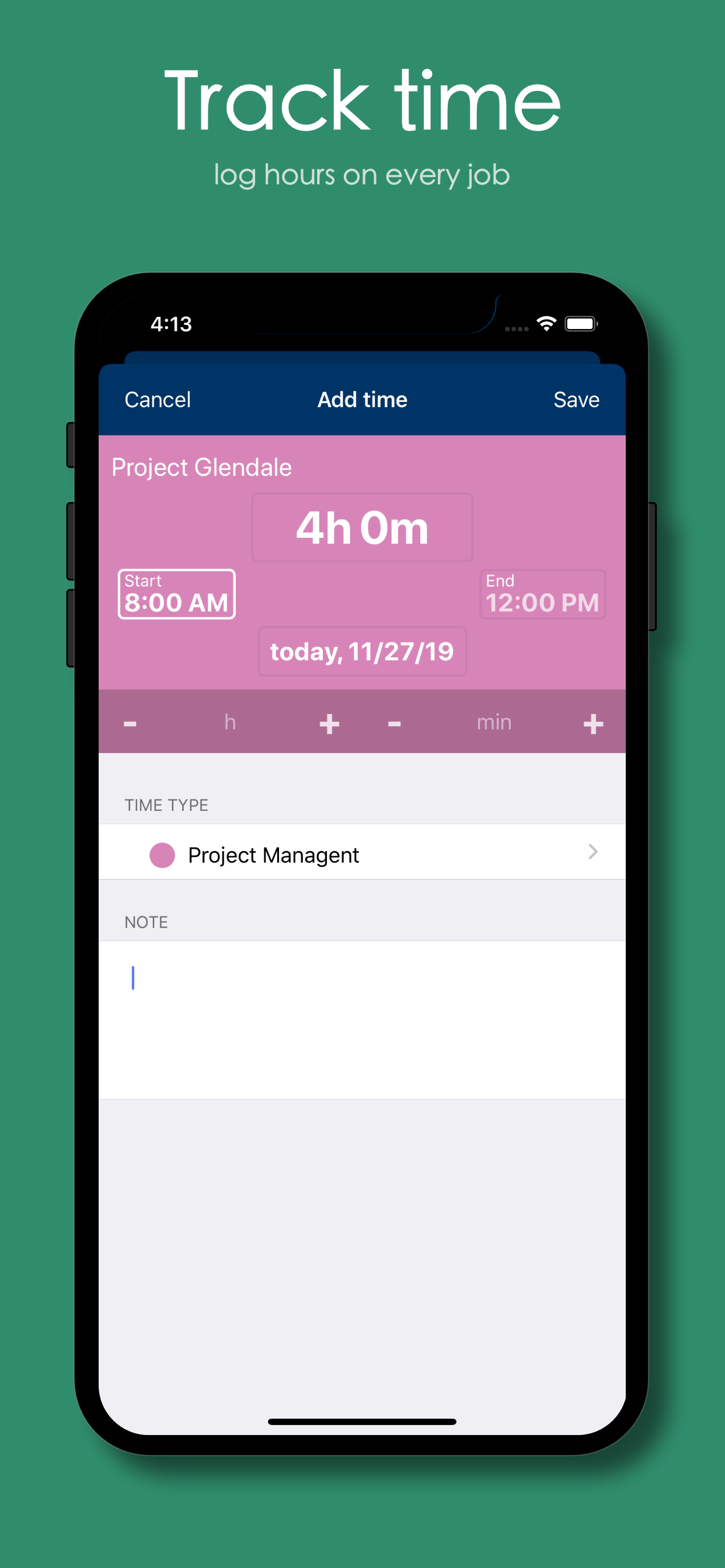 Jobbile Time and Work order screenshot 3