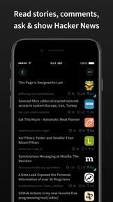 HACK for Hacker News YC Reader screenshot