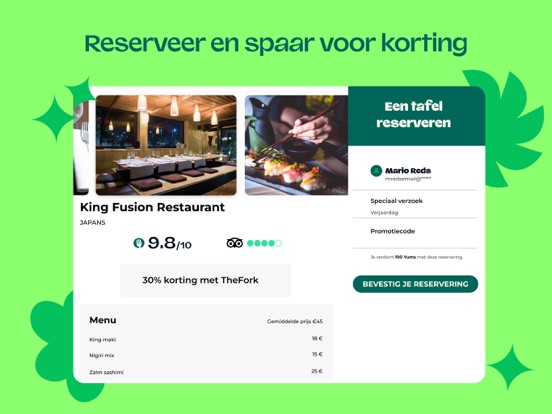 TheFork- reserveer restaurant iPad app afbeelding 6