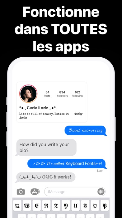 Screenshot #2 pour Clavier Police Écriture Texte