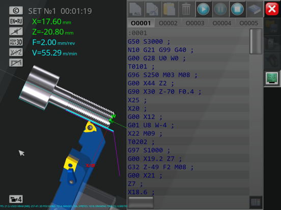 CNC Lathe Simulator iPad app afbeelding 4
