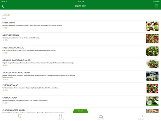 Pizza Boy Restaurant iPad screenshot 2 - Food & Drink app