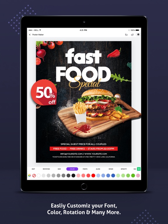 Poster Maker, Flyer Maker iPad screenshot