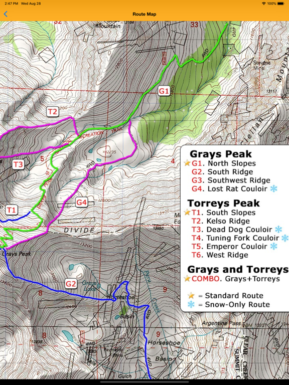 14ers.com iPad screenshot 4 - Travel app