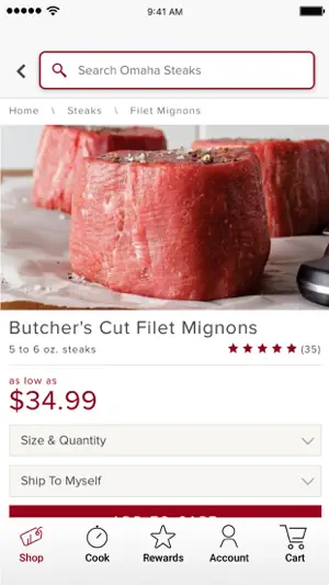 Omaha Steaks screenshot 2