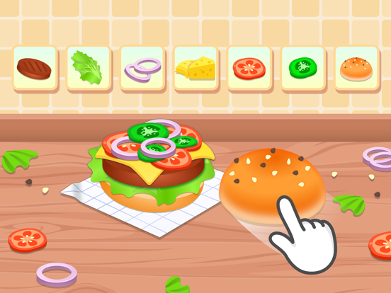 バーガー と 食べ物 料理ゲーム 為に 子供 と 赤ちゃんのおすすめ画像4