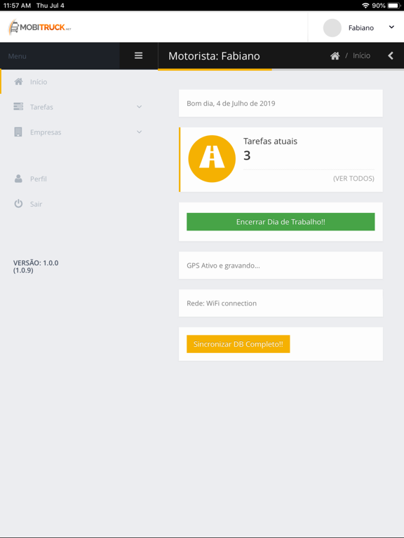 MobiTruck iPad screenshot