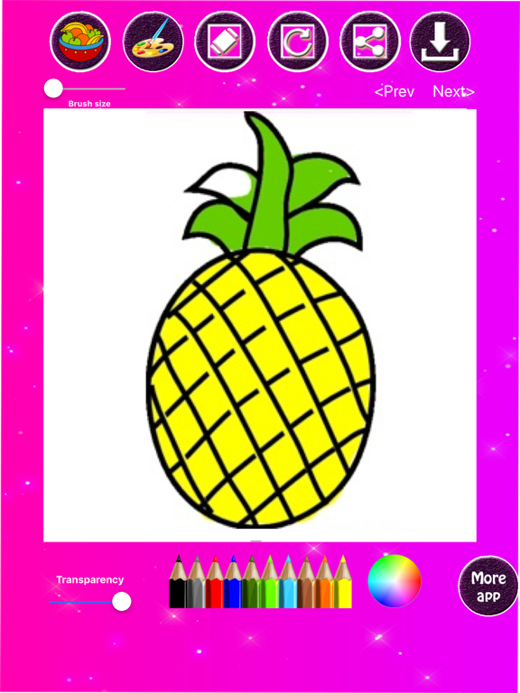 Screenshot #6 pour Fruits Coloring & Drawing