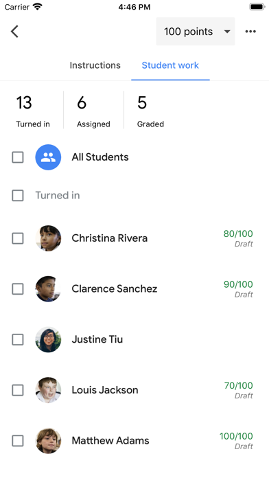 Google Classroom screenshot1