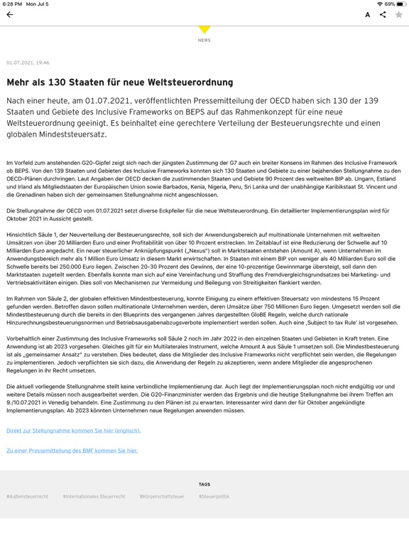 Screenshot #6 pour EY Tax & Law DE News