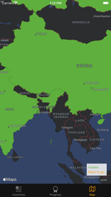 Visited Countries screenshot