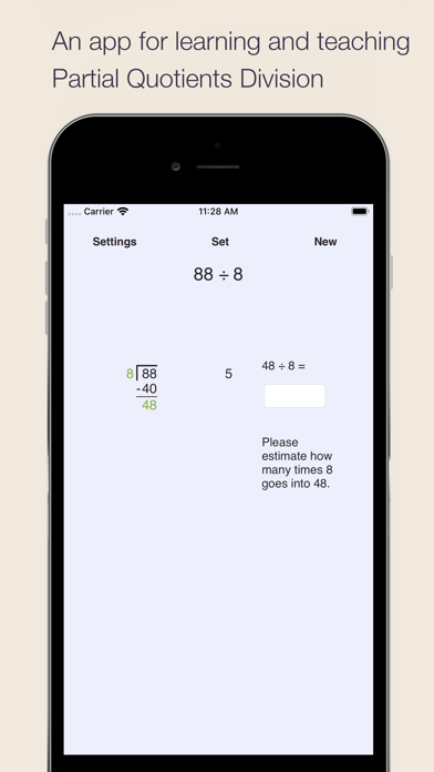 Screenshot #1 pour Partial Quotients Division