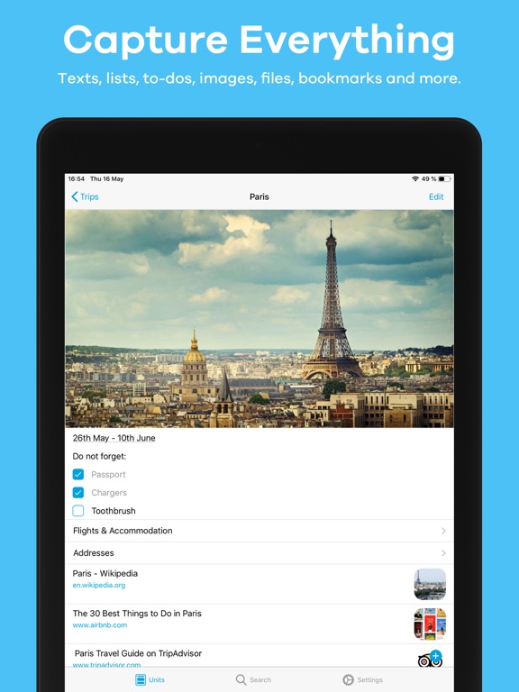 Screenshot #4 pour Unit: Notes, Tâches, Listes