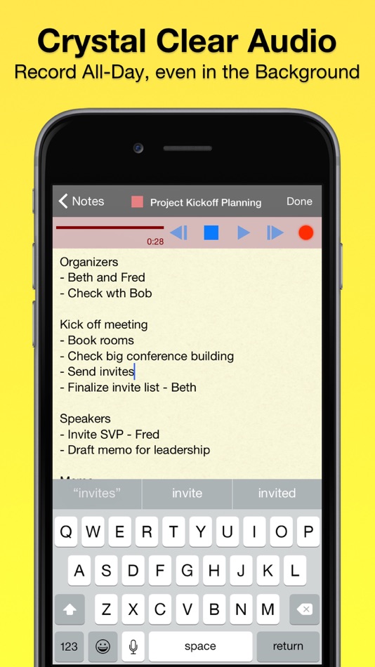 #2. Audio Notebook Pocket Recorder (iOS) 由: Qrayon, LLC