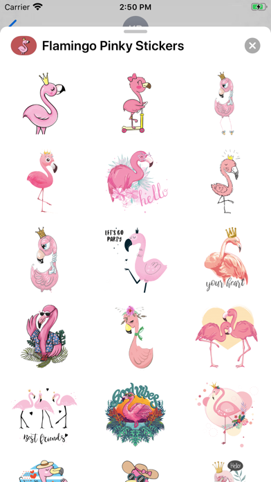 Flamingo Pinky Stickersのおすすめ画像2