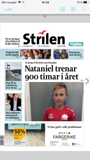 Strilen eAvis screenshot 1