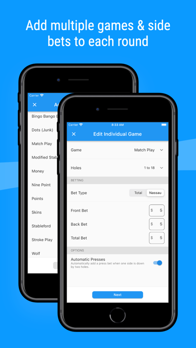 GolfSnap: Track Bets & Scores Screenshot