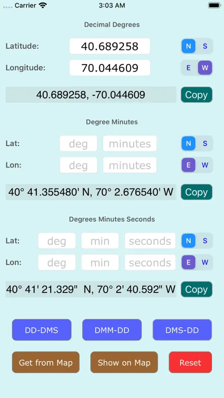 Coordinate Convertor Pro HD screenshot 1 of 4