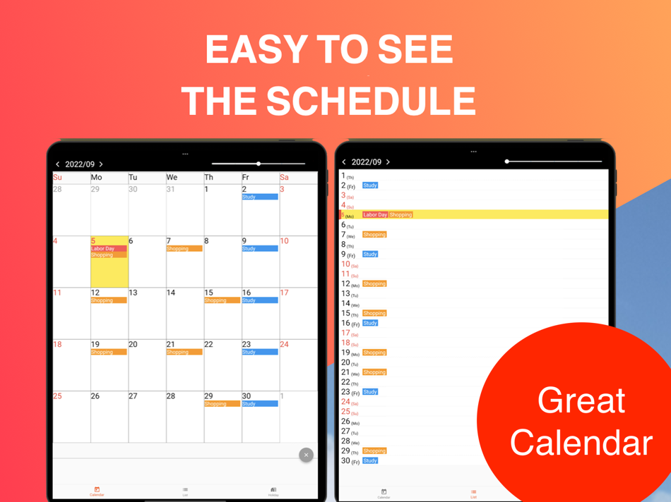 #1. Simple calendar app - Calry (iOS) 由: Foodmenu.world Inc.