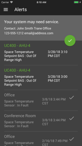 Trane BAS Occupant screenshot
