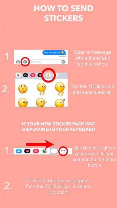 Todds iPhone screenshot 6 - Stickers app